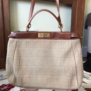 Fendi Zucca Jacquard Peekaboo Bag